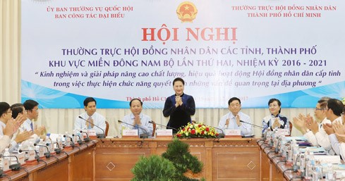 Chủ tịch Quốc hội Nguyễn Thị Kim Ngân dự Hội nghị Thường trực Hội đồng Nhân dân các tỉnh, thành phố khu vực miền Đông Nam Bộ